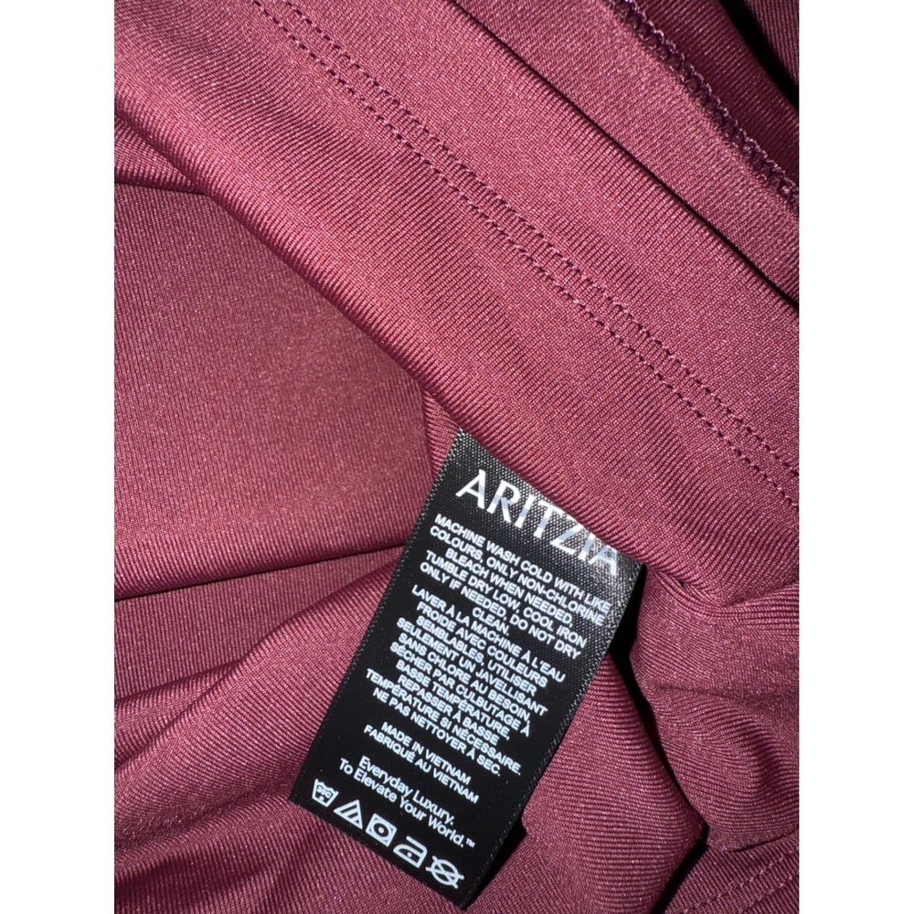 Aritzia strapless contour tube dress long burgundy double lined size M - Picture 9 of 10